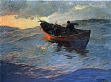 Edward Henry Potthast Struggle for the Catch painting